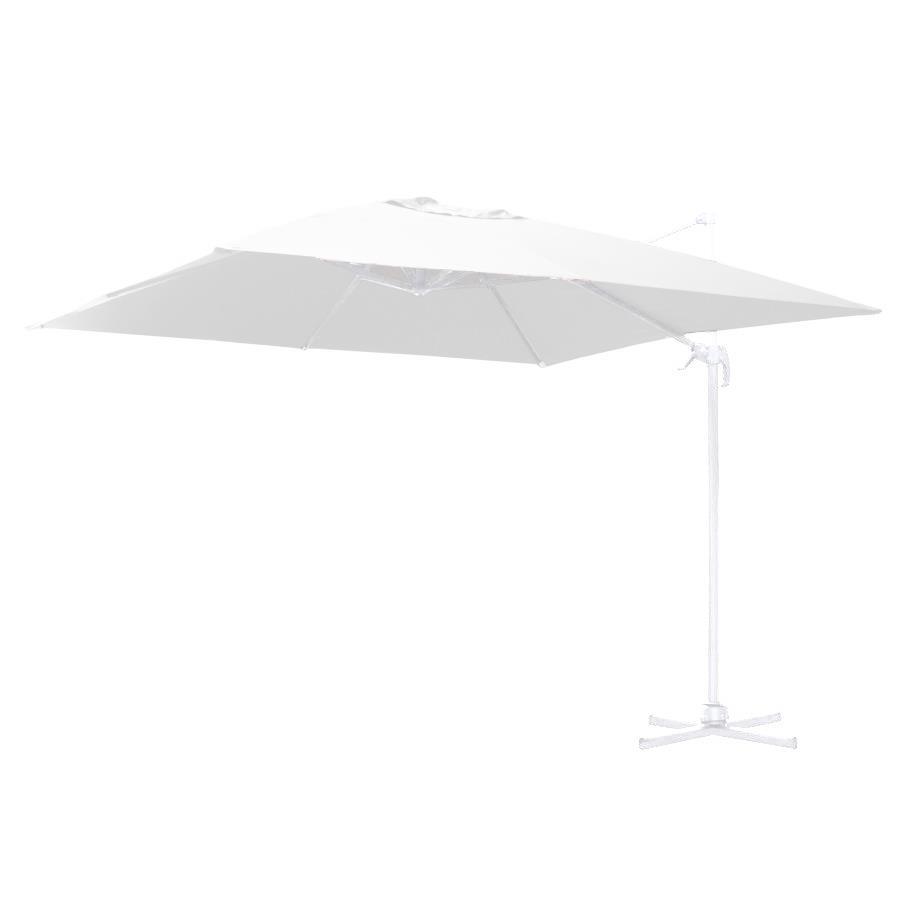 Ombrellone alluminio con palo laterale bianco 4x4 m