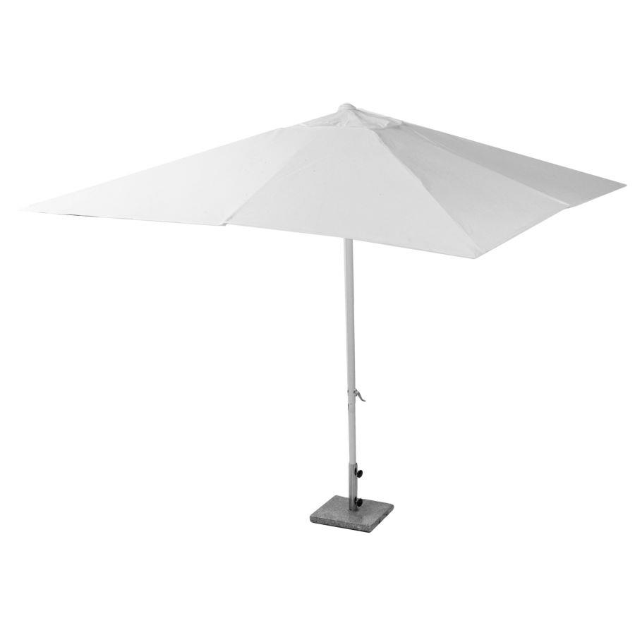 Ombrellone con palo centrale bianco alluminio 3x3 m