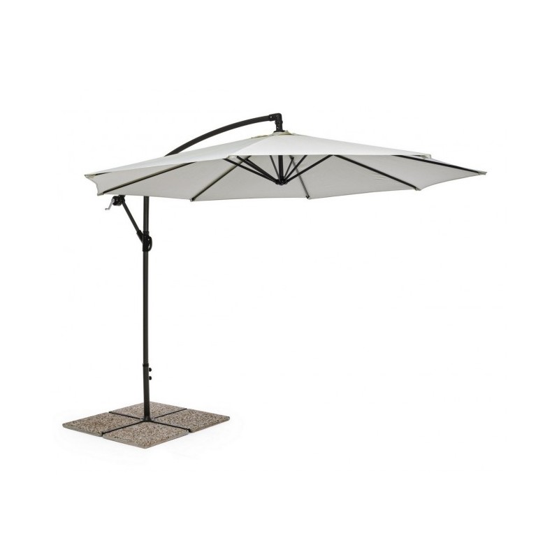 Ombrellone da giardino con braccio a 360°, dimensioni 300x260 cm, Antracite/Natural