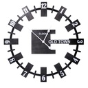 Orologio Design Moderno in Legno Nero Tondo 80 cm