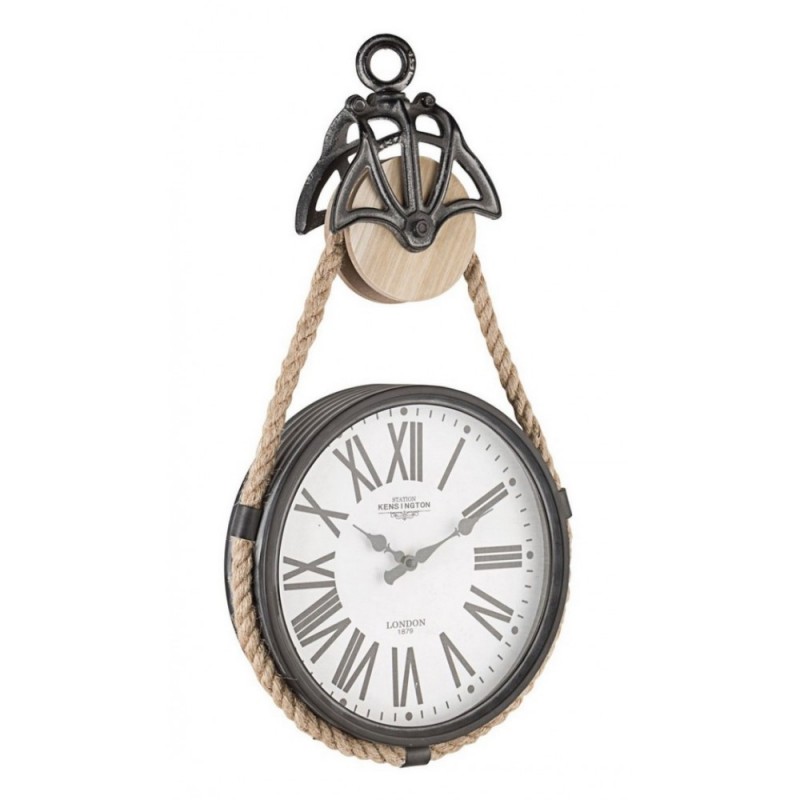 Orologio in ferro da parete Charles carrucola