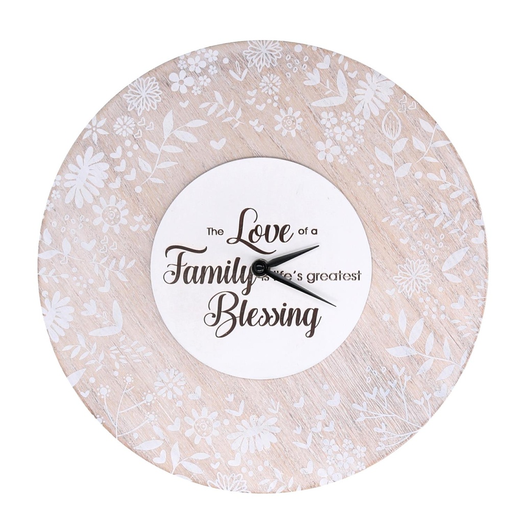 Orologio in legno beige tondo 32 cm ø