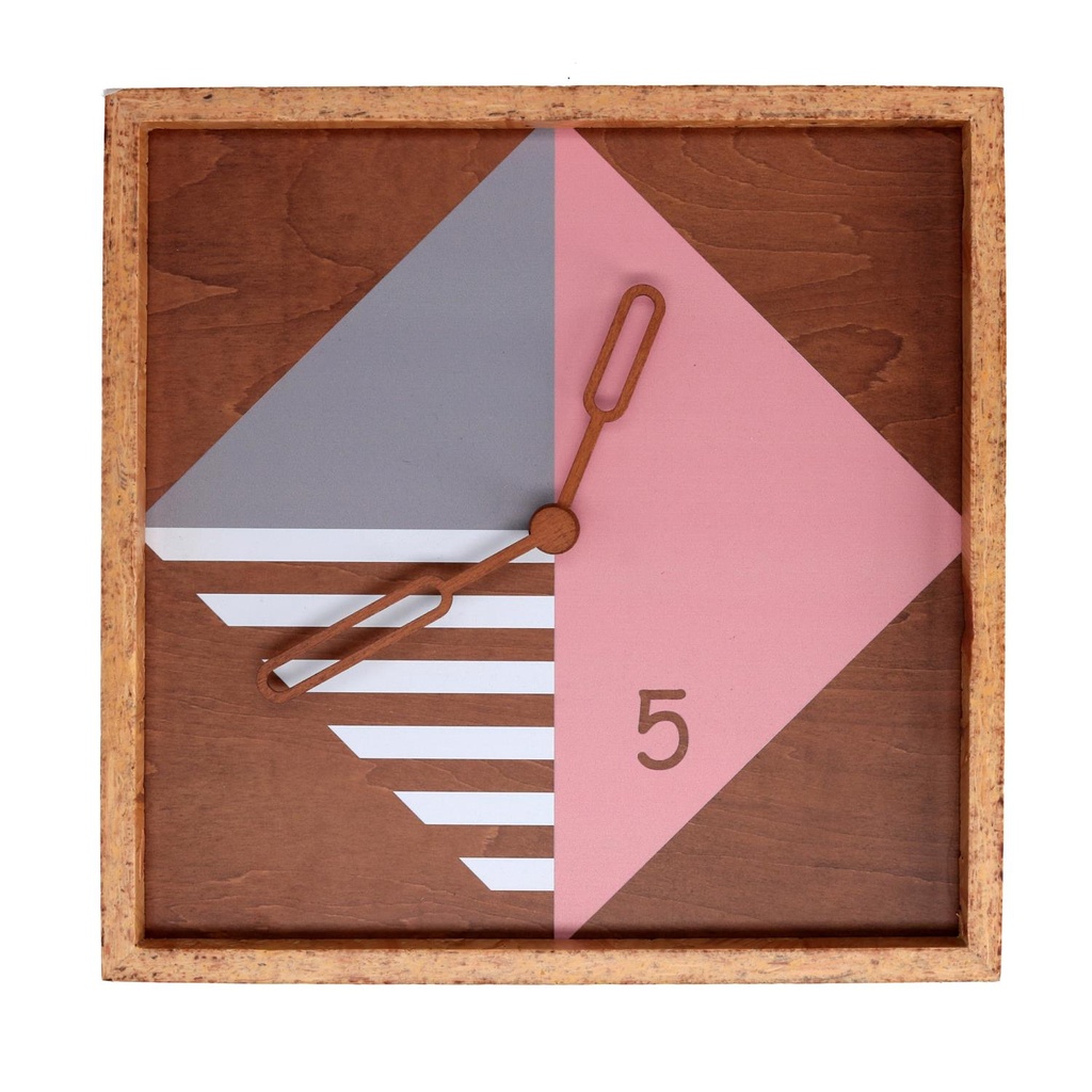 Orologio Legno Quadro 31x31 cm