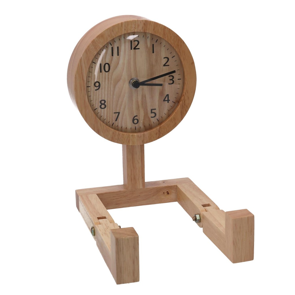Orologio in legno naturale 15x22,5x23 cm