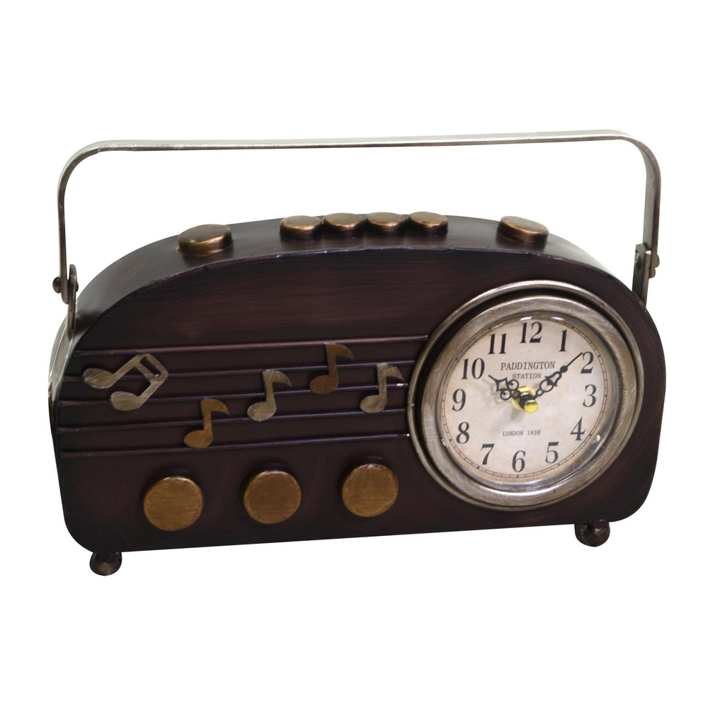 Orologio Metallo Nero Tondo 33x7x22,5 cm