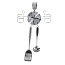 Orologio Metallo Posate Argento 58x33,5x4 cm