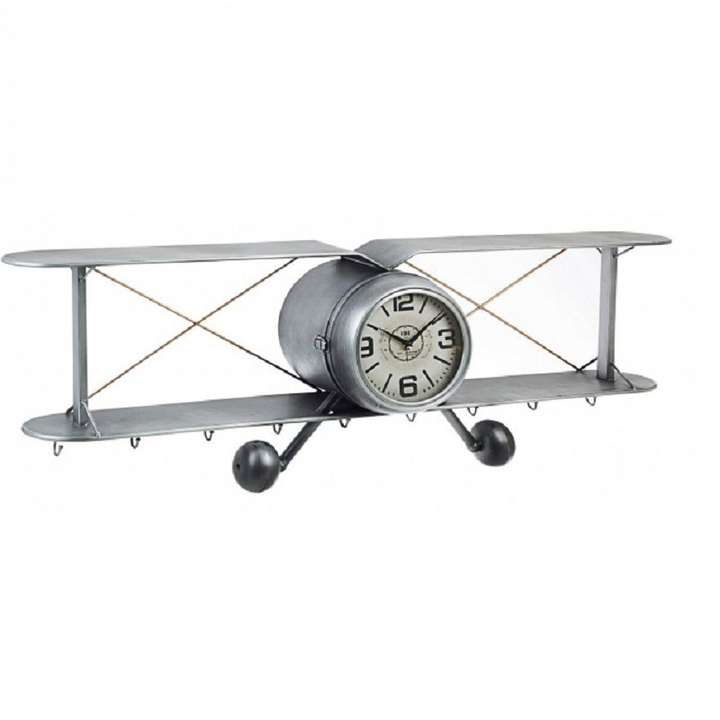 Orologio parete con 9 ganci - 129x22x40h cm