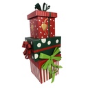 Pacco Regalo in Metallo Rosso 30x25x65 cm