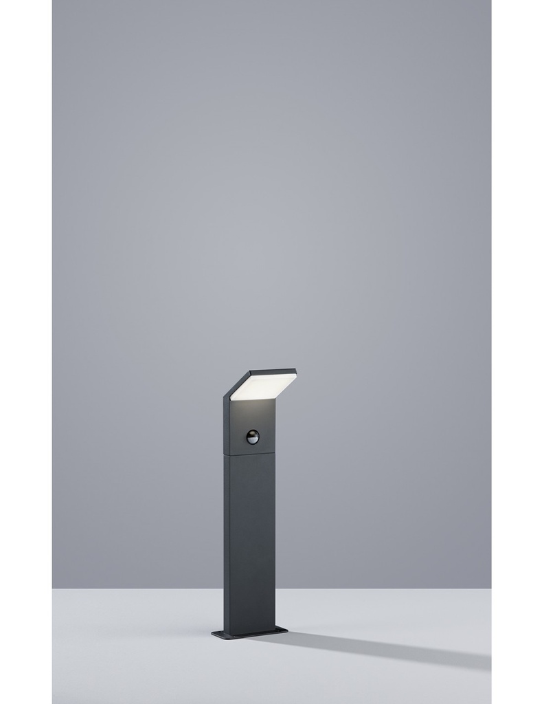 Paletto da Esterno LED Antracite H50 cm con Sensore di Movimento