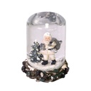 Palla di vetro con neve babbo bianco cilindro 11x11x14,5 cm