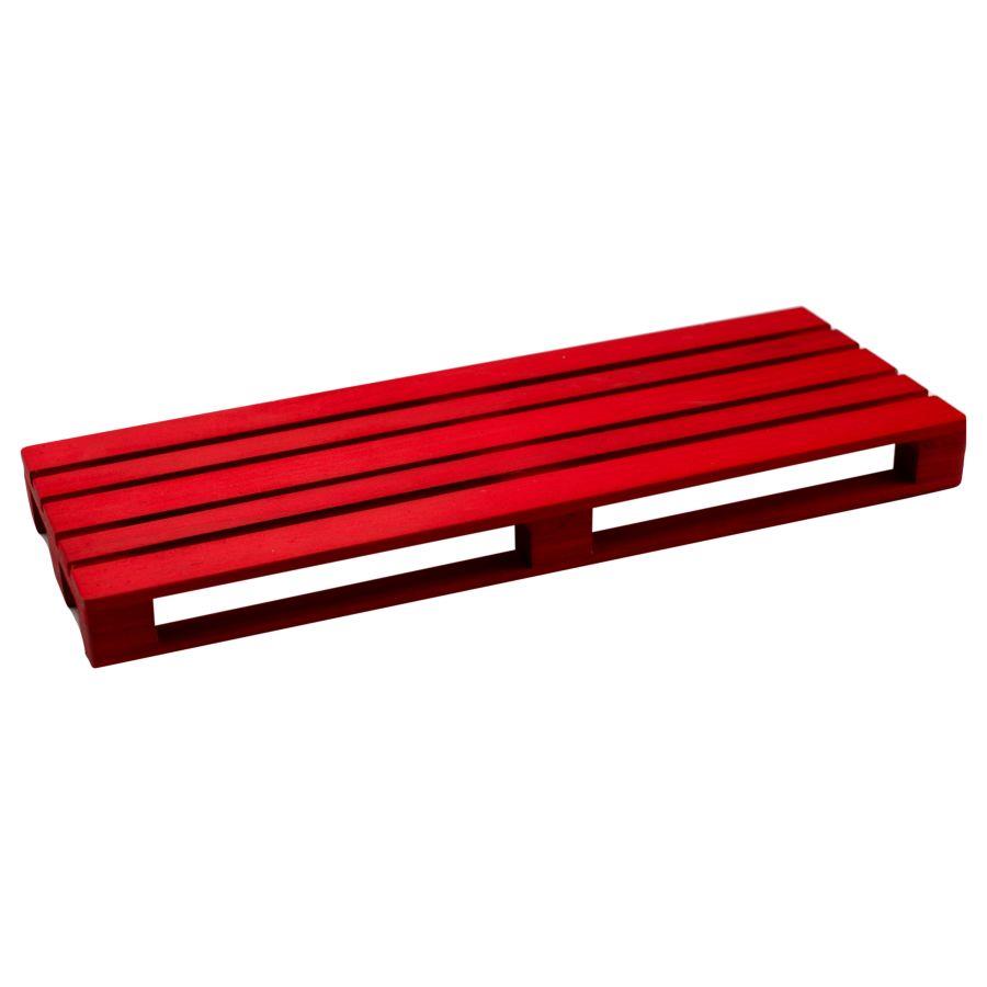 Pallet rosso 40x15x3,5 cm in legno