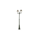 Palo in alluminio grigio e rame per esterni, h. 244 cm