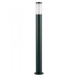 Palo in Alluminio Pressofuso con Diffusore Opalino - Altezza 180mm x Diametro 60mm - IP43, 25W Nero