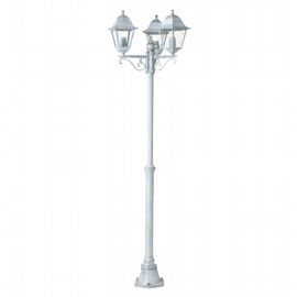 Palo telescopico in alluminio pressofuso con diffusori in vetro trasparente - Altezza massima lampade 170mm