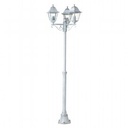 Palo telescopico in alluminio pressofuso con diffusori in vetro trasparente - Altezza massima lampade 170mm
