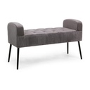 Panca grigio in velluto stile design
