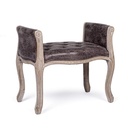 Panca Singola Dark in Tessuto EffettoPelle Stile Design - Misure: 71x48x60 cm