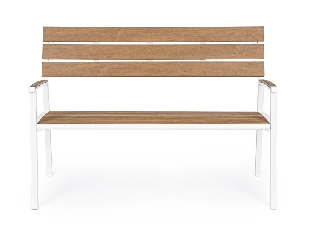 Panchina da giardino bianca Isak - Design elegante per il tuo spazio esterno