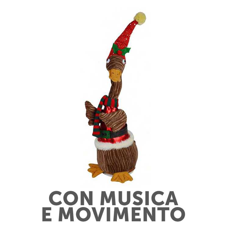 Papero Musicale con Collo Lungo - 13 x 19 x 37 cm
