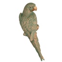 Pappagallo Resina Oro Verde 12x38x6 cm