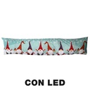 Paraspifferi tessuto gnomi led azzurro 20x90 cm