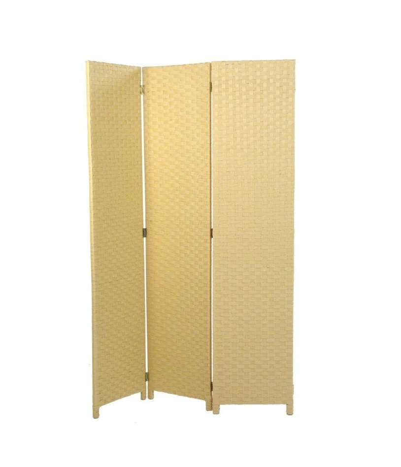 Paravento in poliestere 3 ante naturale 40x175 cm
