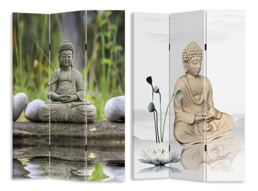 Paravento Stampa 3 Ante Buddha 120,6x2,5x180 cm