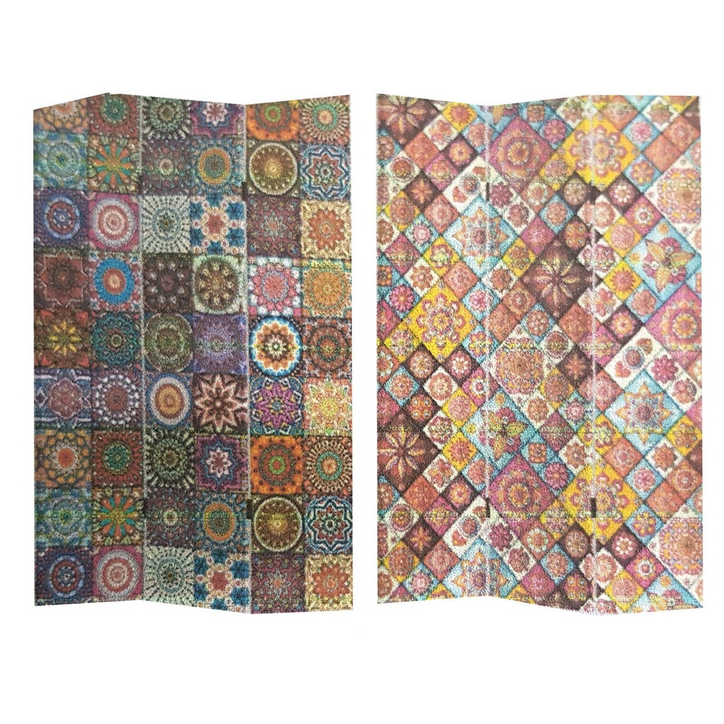 Paravento stampa 3 ante maioliche 120,6x2,5x180 cm