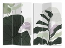 Paravento stampa foglie verde 3 ante rettangolare 120,6x2,5xh180