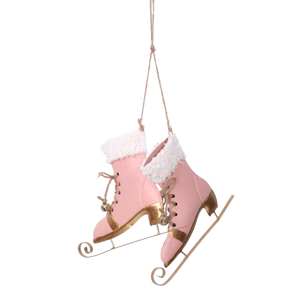 Pattini in metallo rosa 10x10x1 cm