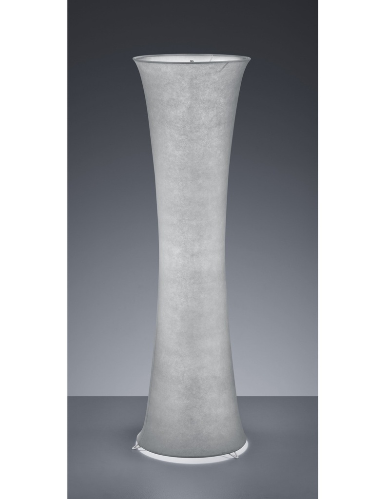 Piantana Cilindro Svasato Gravis Tessuto Grigio 2xE27 Trio Lighting