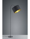 Piantana Orientabile in Metallo Nero-Oro H156 cm
