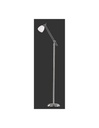 Piantana Icaro Nichel e Spot Vetro Opaco Bianco H165 cm