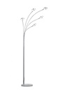 Piantana Led Rennes Cromo 5 Anelli Led Orientabili