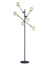 Piantana Minimal 6 Luci Orienabili Cross Nero e Oro