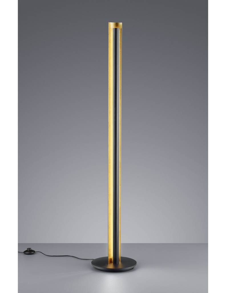 Piantana Moderna Led Texel H142 cm Nero e Oro