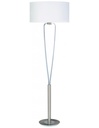 Piantana Moderna Nichel con Paralume Bianco