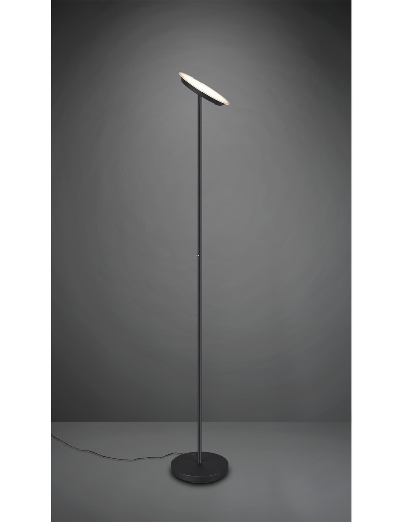 Piantana Moderna Ponda Nero Disco Led Orientabile Trio Lighting
