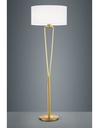 Lampada da Terra Paris II Ottone con Paralume Bianco