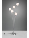 Piantana Salotto con 5 Paralumi in Tessuto Bianco H163 cm
