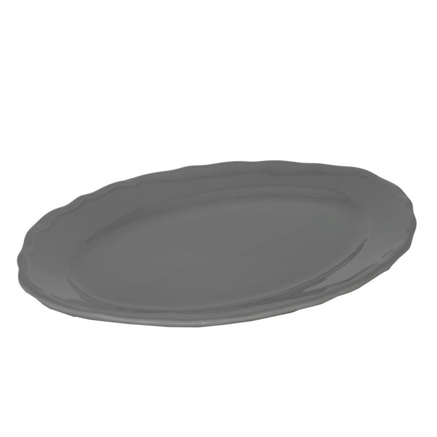 Piatto ovale grigio Juliet cm35x26h3