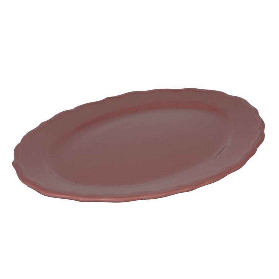 Piatto ovale rosa antico Juliet cm35x26h3