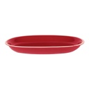 Piatto ovale rosso crema Othello cm36x25,5h4,5