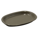 Piatto ovale tortora Romeo cm36x25h4