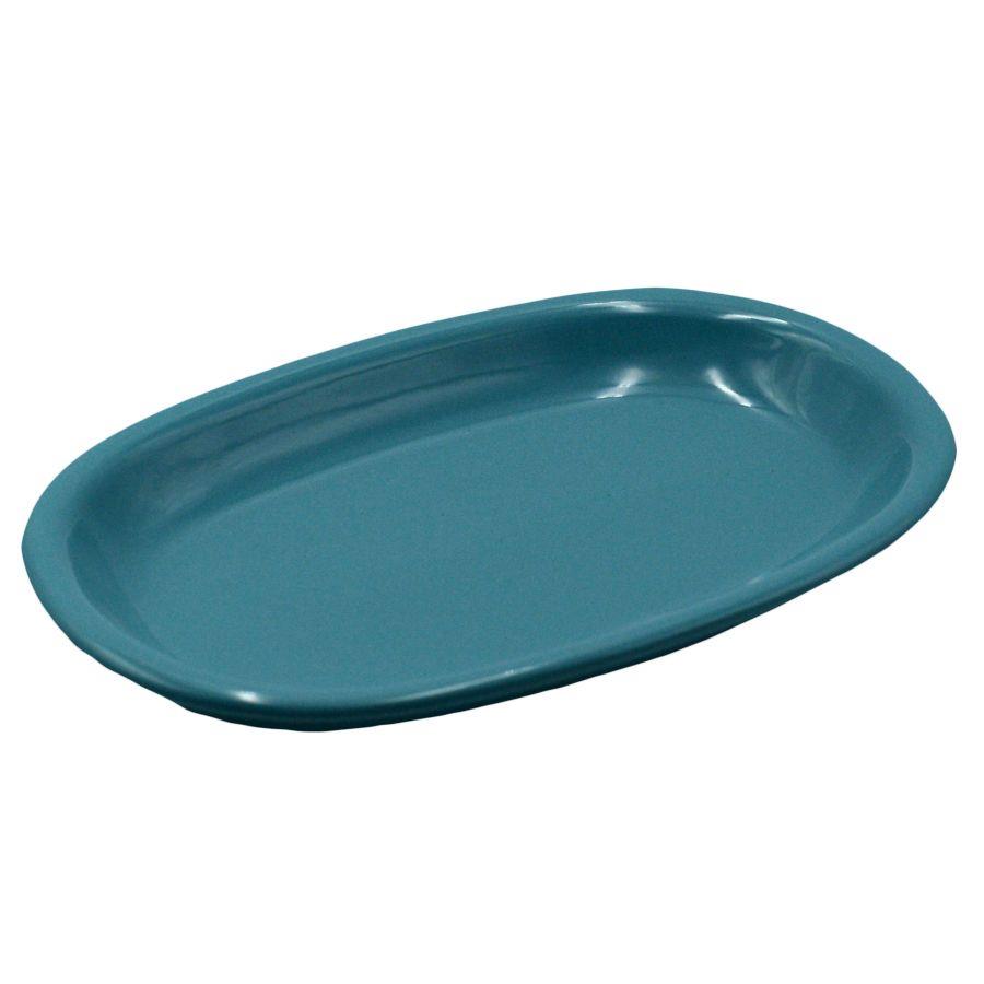 Piatto ovale turchese Romeo cm36x25h4