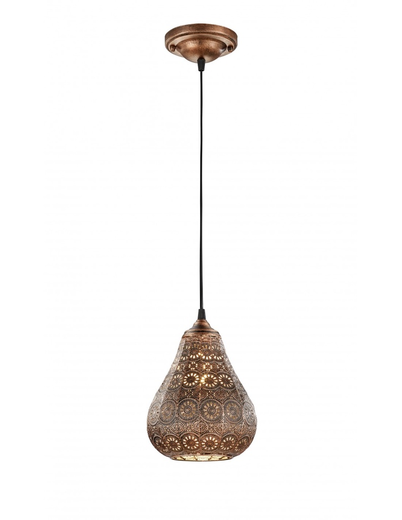 Sospensione Paralume Decorativo Jasmin Rame Stile Arabo