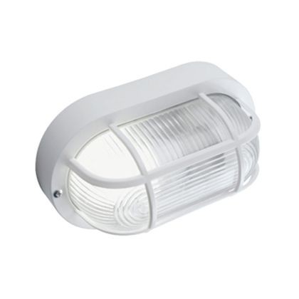 Plaf.C/Gabbia In Resina  linea echo ovale  bianco