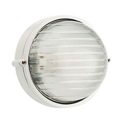 Plaf.Grande E27  linea industriale tonda  bianco
