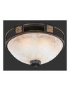 Plafoniera 2xE27 Quinta Ruggine Vetro Alabastro Ø33 cm Trio Lighting