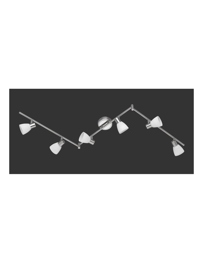 Plafoniera Spot Led 6 Faretti G9 Nichel Trio Lighting